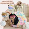 Itopfox Fluffy Faux Rabbit Fur Bean Bag Cover, Big Luxury Fuzzy Stuffed Animal Storage Bubble Bean Bag Chair Home, Comfy Shaggy Furry Beanbag Cover - 3 of 4