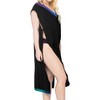 HAPPY BAY Women's Summer Vacation Beachwear Swim Suit Loose Bathing Suit Swim Beach Cover-up Dress Robe X-Large-XX-Large Black Solid - 4 of 4