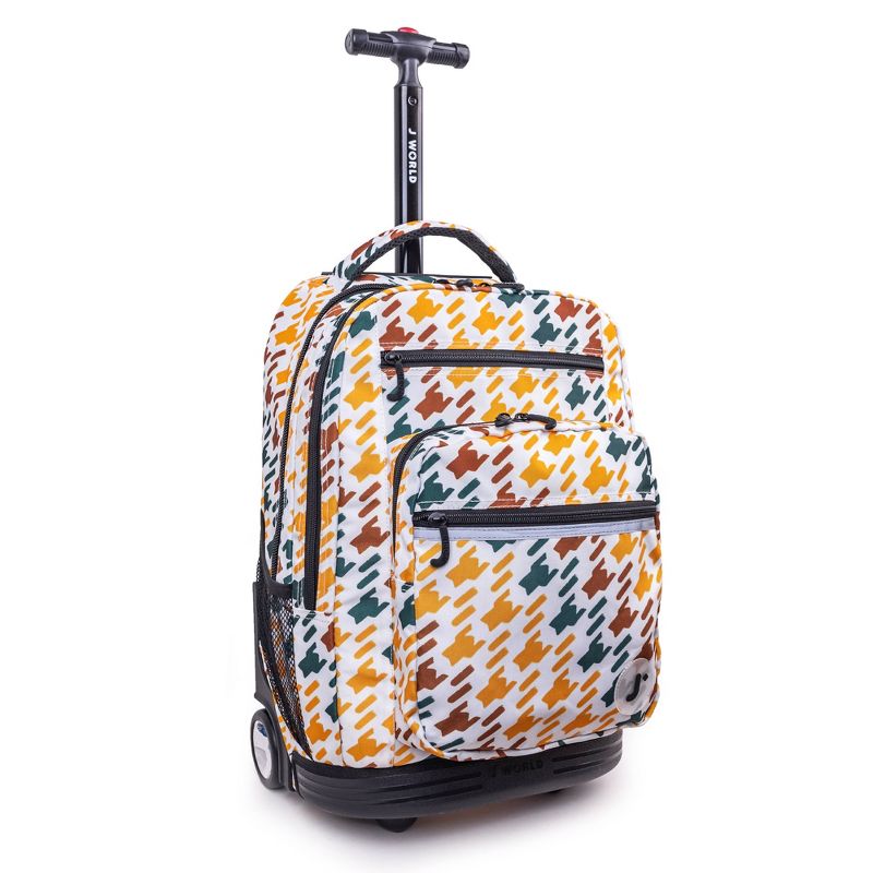 JWorld Sundance 20&#34; Laptop Rolling Backpack - Vivid Tweed: Unisex, Wheeled Travel & School Bag with Padded Sleeve, 2 of 8