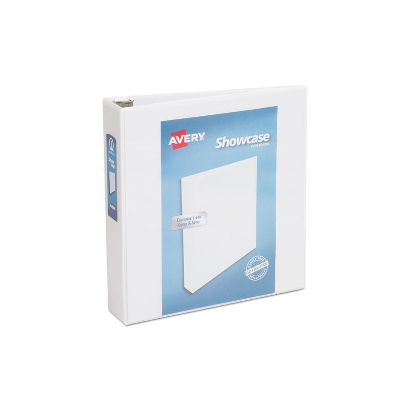 Avery Showcase Economy View Binder with Round Rings, 3 Rings, 2" Capacity, 11 x 8.5, White, 1 of 8