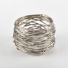 Saro Lifestyle Table Napkin Rings With Metal Twine Design (Set of 4) - 2 of 4