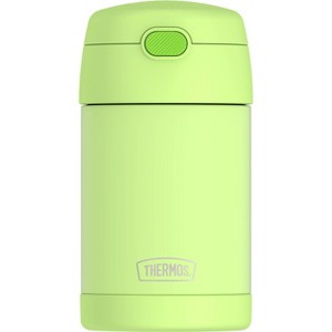 Thermos 16oz FUNtainer Food Storage Jar with Spoon - Neon Lime - 1 of 4