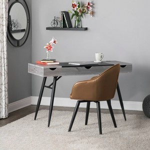 Dome Swivel Office/Dining/Guest Accent Chair with Arms Leather - Studio Designs Home - 1 of 4