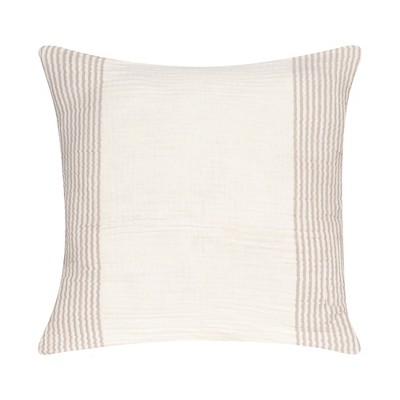 22"  Striped Cotton Throw Pillow