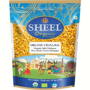 Organic Chana Dal / Split Chickpeas - 64 oz (4Lb) 1.8 kg - Sheel Brand USDA Certified Organic Product - 1 of 2