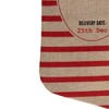 Northlight 19" Beige and Red Striped "Christmas Delivery" Stocking With Loop - 4 of 4