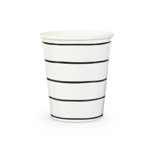 Daydream Society - Ink Frenchie Striped 9 oz Cups - Pack of 8 Paper Cups - 1 of 1