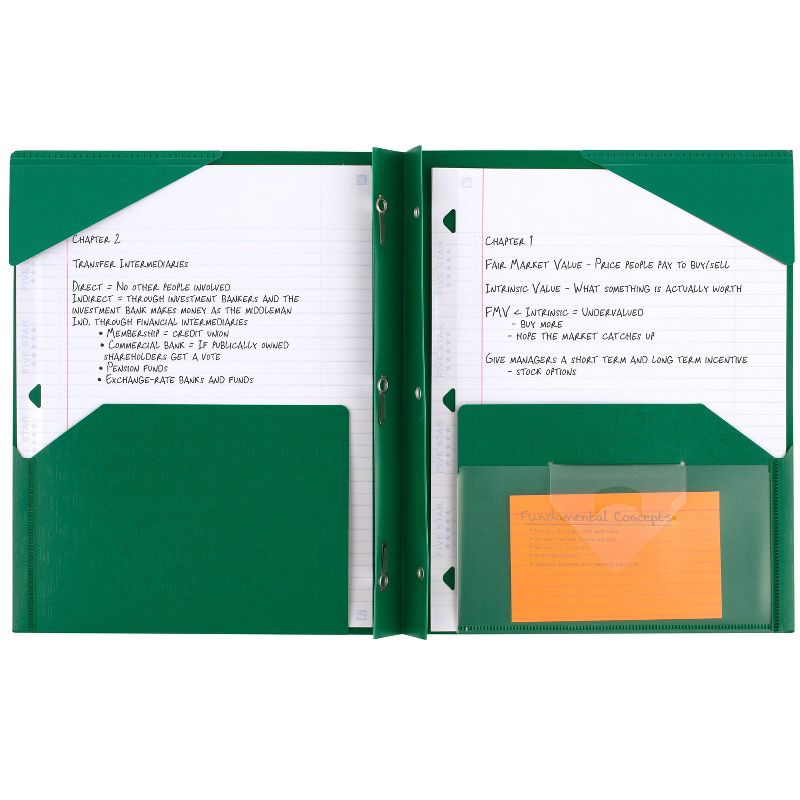 Five Star 2 Pocket Plastic Folder with Prongs , 3 of 9