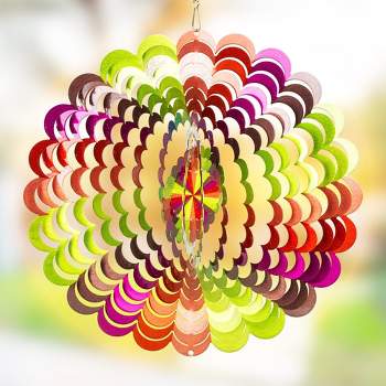 Dawhud Direct  12" H Rainbow Kinetic Wind Spinners - Yard Decoration