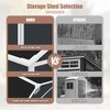 Outdoor Storage Shed, Resin Shed with Floor & Lockable Doors, All Weather Plastic Sheds with Window Dark Grey - 3 of 4