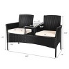 Tangkula Outdoor Rattan Furniture Wicker Patio Conversation Chair - 3 of 4