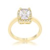 Slickblue Classic 2 Ct. CZ Radiant Style Gold Ring, Clear Stone with Pave Accents, Women’s Ring, Size 5-10 - 2 of 4