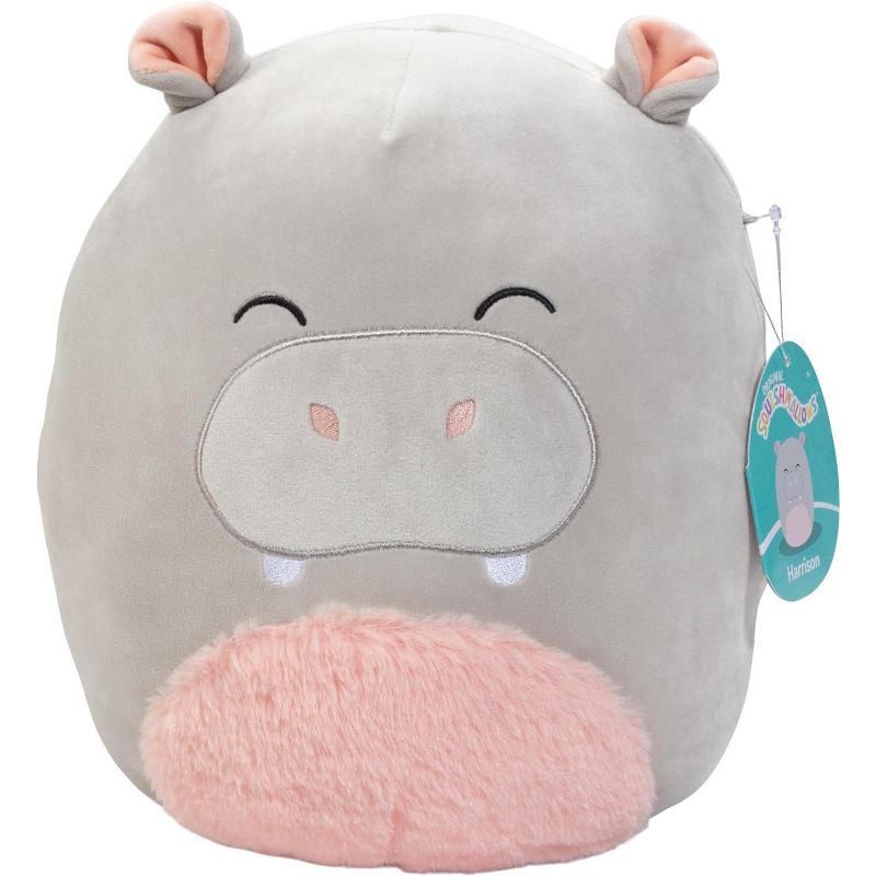Squishmallows 10" Harrison The Grey Hippo - Officially Licensed Kellytoy Plush - Collectible Soft Stuffed Animal Toy, 1 of 4