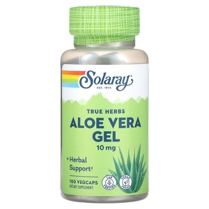Solaray True Herbs, Aloe Vera Gel, 10 mg, 100 VegCaps - 1 of 2