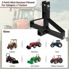 3 Point 2" Trailer Hitch Receiver Heavy-Duty for Category 1 Tractors Compatible with Kubota, BX, LM25H, WLM Tractor, NorTrac, Yanmar, Kioti, Cat - 4 of 4