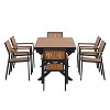 Nicbex Outdoor Patio Dining Set with 6 Chairs,Set of 7,Outdoor Conversation Furniture Set with Iron Frame&Plastic Wood Tabletop - 4 of 4