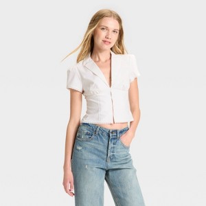 Women's Cap Sleeve Collared Blouse - Wild Fable™ - 1 of 3