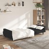 vidaXL Black Velvet 2-Seater Sleeper Sofa - Convertible Loveseat/Daybed for Living Room, Studio, Apartment - 3 of 4