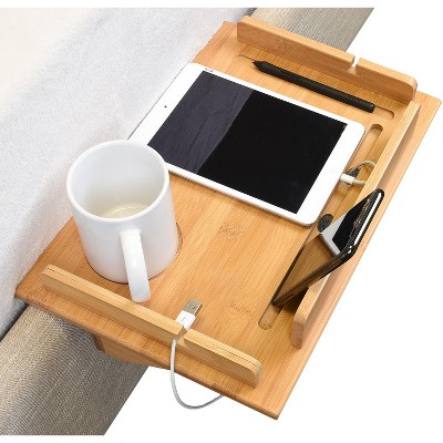 Tirrinia Bamboo Bedside Shelf Table for Back to School, 14.8X10 Inches