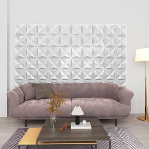 VidaXL 3D Wall Panels 12 pcs 19.7"x19.7" Origami White 32.3 ftÂ² - 1 of 4