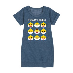 - Baby Shark - Today I Feel Graphic Short Sleeve Fleece Dress - 1 of 4
