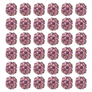 Unique Bargains Round Ball DIY Rhinestone Clay Beads for Jewelry Making 50 Pcs - 1 of 4