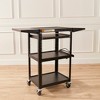 ECR4Kids AV Presentation Cart Stand with Drop Leaves, Rolling Storage, Black - 4 of 4