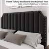 Bed Frame with 50.2" Headboard,Upholstered Platform Bed Frame with Vertical Channel Tufted - 4 of 4