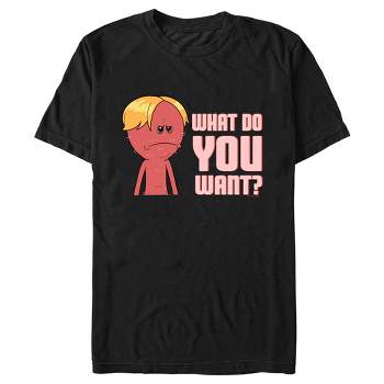 Men's Rick And Morty Kirkland Mr. Meeseeks What Do You Want? T-Shirt