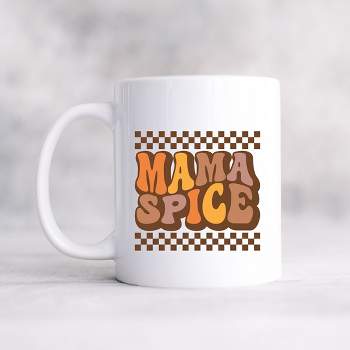 City Creek Prints Mama Spice Checkered Mug - White