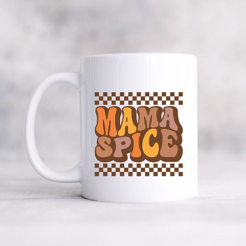City Creek Prints Mama Spice Checkered Mug - White, 1 of 3