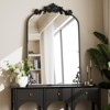 BEAUTYPEAK Vanity Wall Mirror Decorative Vintage Arch Bathroom Mirror with Designed Bottom - 3 of 4