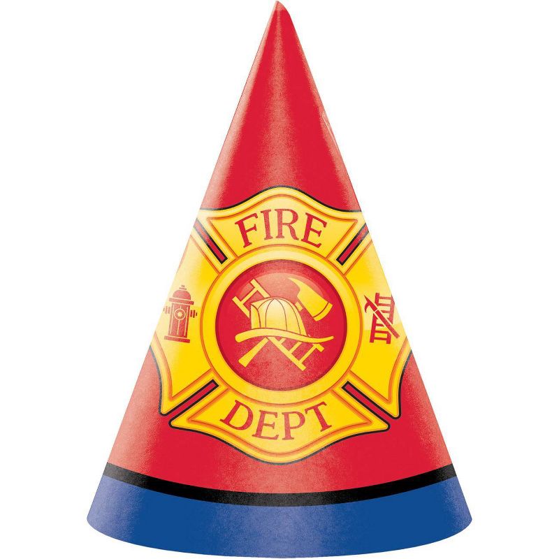 24ct Fire Truck Party Hats, 1 of 4