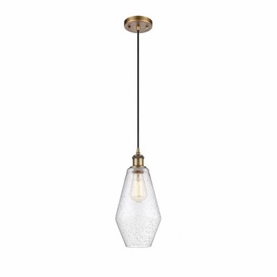Cindyrella - 1 Light Cord Hung Mini Pendant In Industrial Style-14.5 Inches Tall and 7 Inches Wide