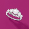 Ross-Simons 3-6.5mm Cultured Pearl Ring With .10 ct. t.w. Diamonds in Sterling Silver - 4 of 4