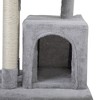 Kumasinova 2-Tier Cat Tower with Scratching Post,Modern Cat Tree with Cat House&Perch,Compact Cat Tree Tower for Indoor Cats,Light Gray - 3 of 4