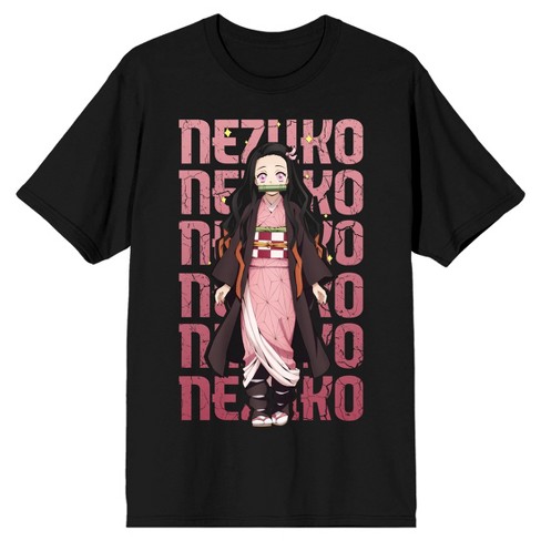 DEMON SLAYER Nezuko Kamado Design T-shirt with DTF (Direct to Film) Anime  Print Rubberized Quality Plain 80% Cotton 20% Polyester, Crew / Round Neck  for Casual Unisex Wear, fit Men Woman, Available