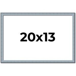 PosterPalooza | Textured Blue Picture Frame - UV Acrylic, Backing Board, Hanging Hardware Included - 1 of 4