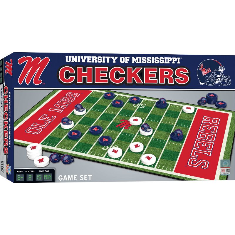 MasterPieces Officially licensed NCAA Ole Miss Rebels Checkers Board Game for Families and Kids ages 6 and Up, 2 of 6