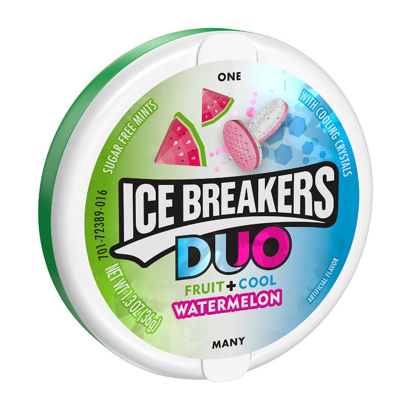 Ice Breakers Duo Watermelon Sugar Free Mint Candies - 1.3oz, 1 of 4