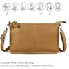 BEAFUP Women's Genuine Leather Wristlet Clutch Wallet - Compact Crossbody Bag with RFID Blocking and Multiple Card Slots - 2 of 4
