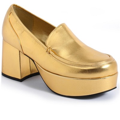 Ellie Men's Gold 70's Platform Shoes