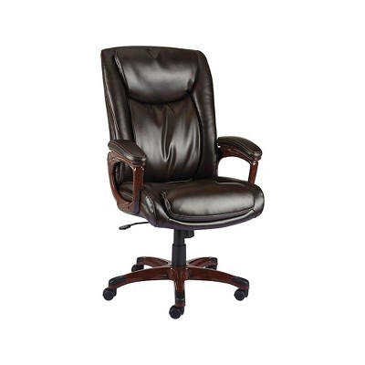 Staples Westcliffe Bonded Leather Managers Chair Brown 2263720