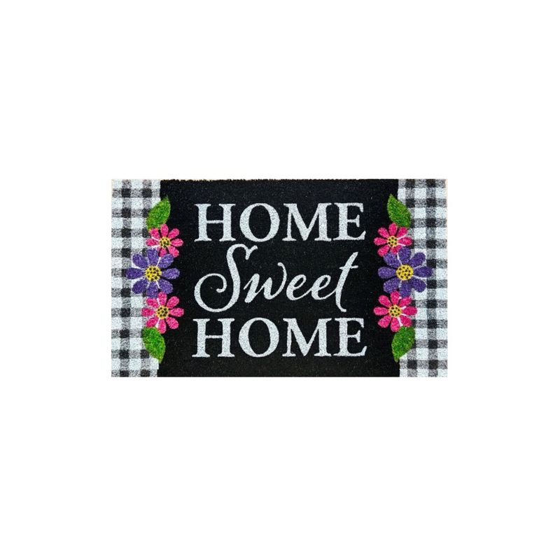 Home Sweet Home Flowers Coir Spring Doormat 30" x 18" Indoor Outdoor Briarwood Lane, 1 of 4