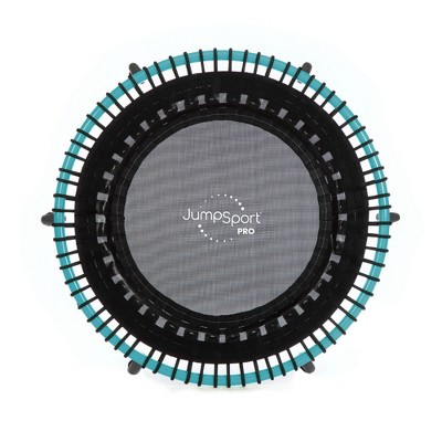 JumpSport 350 PRO Indoor Heavy Duty Lightweight Round Fitness Trampoline with Videos, Secure Arched Legs, and Quiet, Safe Bounce