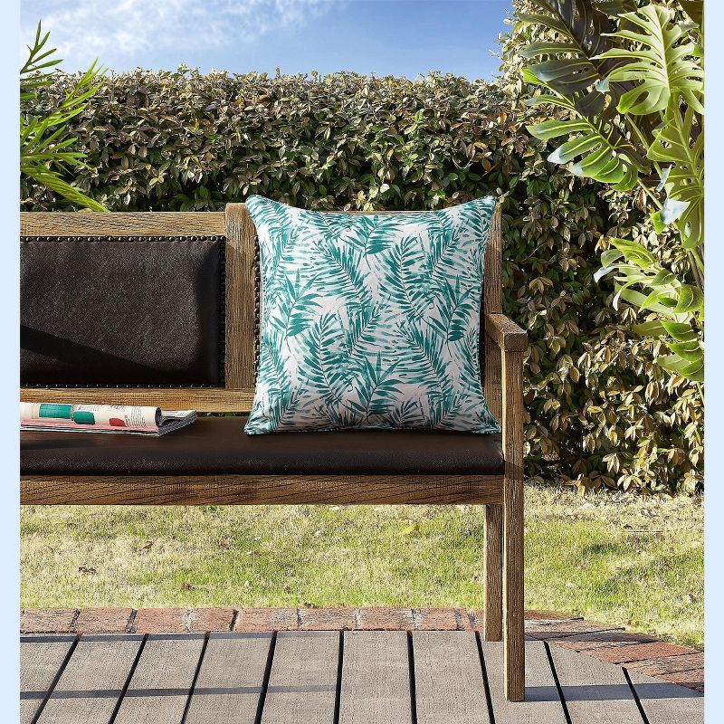 Kate Aurora 2 Piece Tropical Palm Indoor/Outdoor Oversized & Overfilled Zippered Throw Pillow - 20" x 20", 2 of 3