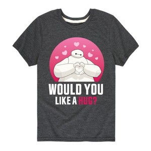 Boys' - Disney - Big Hero 6 Baymax Would You Like A Hug Short Sleeve Graphic T-Shirt - 1 of 4