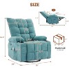 Swivel Rocker Recliner Chair w/ Massage & Heat – Oversize Ergonomic Sofa, 2 Seat Widths (21"/23"), 400lb Capacity, Side Pocket & Cup Holders - 2 of 4