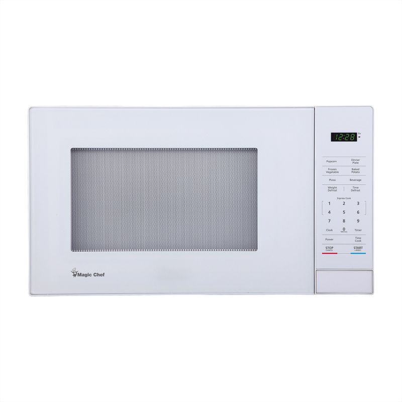 Magic Chef MC110MW Countertop Microwave Oven, Standard Microwave with Auto-defrost Feature For Kitchen Spaces, 1,000 Watts, 1.1 Cubic Feet, White, 1 of 7