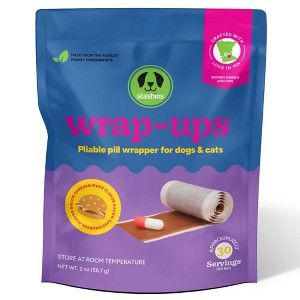 Stashios: Wrap-Ups: Pill Wrapper - Bacon Cheeseburger - 30 Servings Bag, Dogs & Cats, Treat Hides Any Size Pills, All Natural Limited Ingredients, USA - 1 of 4
